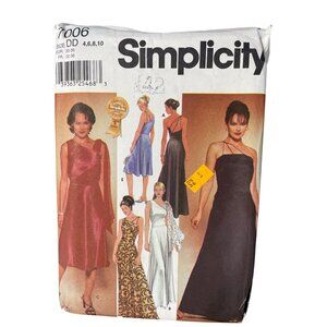 Y2K Simplicity 7006 Misses Evening Dresses Sewing Pattern Size DD 4-6-8-10 UNCUT